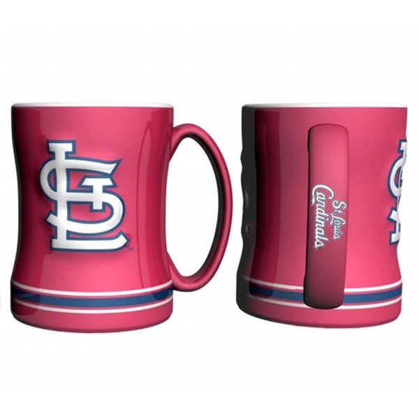 Boelter Brands St. Louis Cardinals Coffee Mug - 14oz Sculpted Relief - Red 4675736072